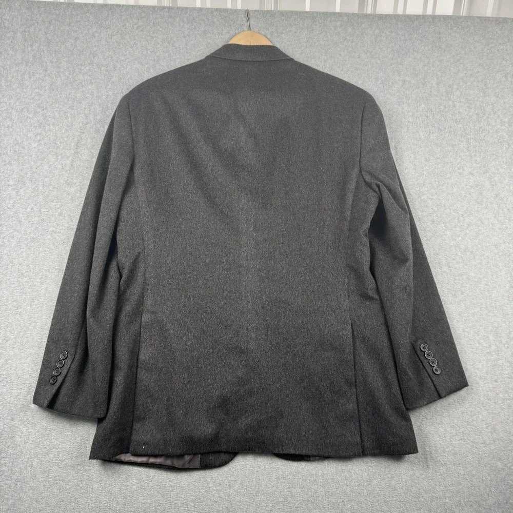 Brooks Brothers 346 Blazer Mens 42R Gray 100% Cashmere Madison Fit Sport Coat